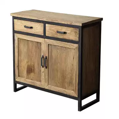 Nordic retro wrought iron shoe cabinet foyer entrance cabinet solid wood old storage cabinet dining edge storage cabinet factory direct sales