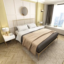 Shangqing simple modern single iron bed Nordic double bed iron bed iron frame bed creative princess bed furniture