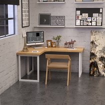 Nordic simple solid wood computer desk home long table double pine desk student bedroom desk writing desk