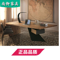 American loft solid wood boss desk office table and chair solid wood computer desk desktop home simple modern creative desk