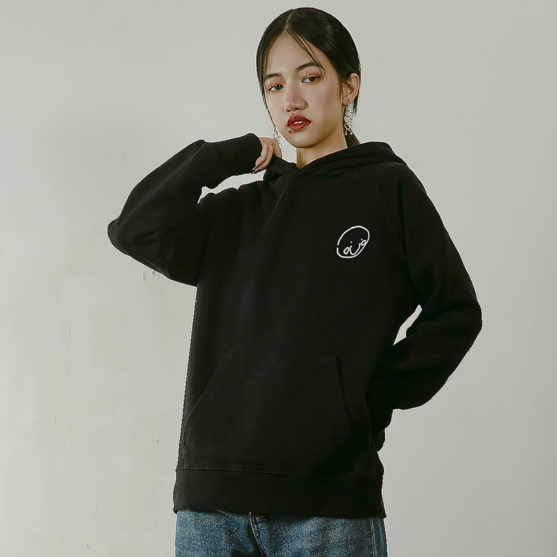 BUGOU Original Brand Happy Not Happy Original Pattern All-cotton Couple Thick T-Shirt