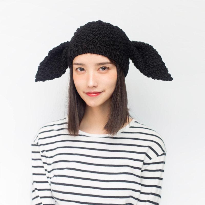 Not enough shops The Beard Man hand knitting creative winter to warm large ears men and women hair hats