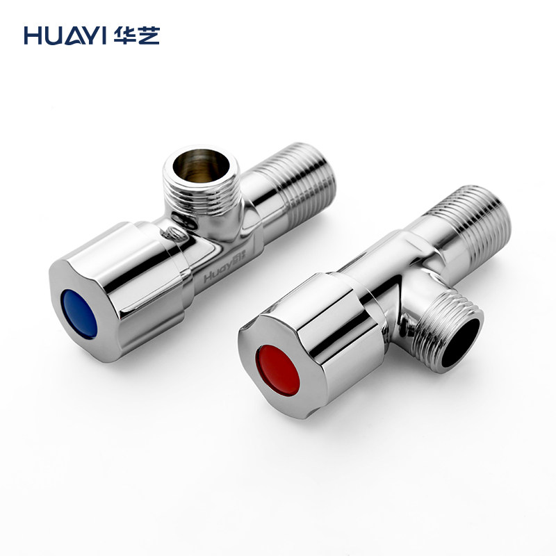Huayi sanitary ware three-way angle valve triangle valve full stop valve water heater valve switch cold and hot water household