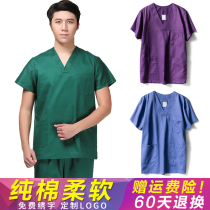 Operating room clothes Men cotton hand washing clothes long sleeve brush hand clothes Doctor female isolation anesthesiologist overalls short sleeve