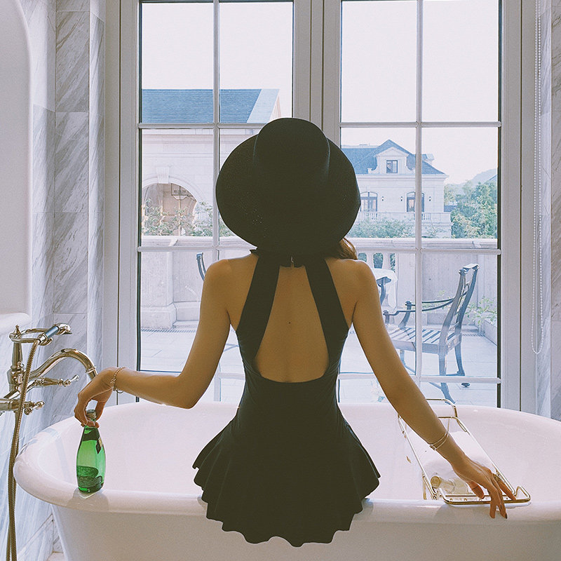 Swimsuit Women 2021 New exploits Bubble Hot Springs Conservative Fashion Superior Small Breasts Korea Ins Wind Sanya Swimsuit