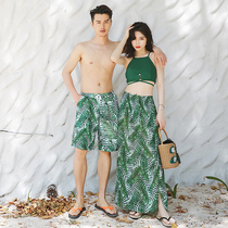 Couple swimsuit womens summer 2021 new suit couple hot spring sexy seaside beach three-piece split swimsuit