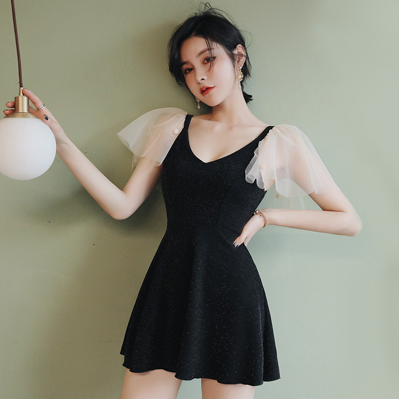 Net red with fit swimsuit 2021 New Belly Lady Bubbles Spa South Korea Inskirt Style Women Swimsuit