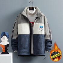 Teen cotton-padded clothes 12-year-old boy 13 junior high school students 14 grain velvet cotton-padded jacket 15 children's winter lamb coat
