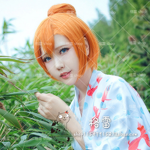 格雷cosplay假髮lovelive 高阪穗乃果浴衣和服正月覺醒發包