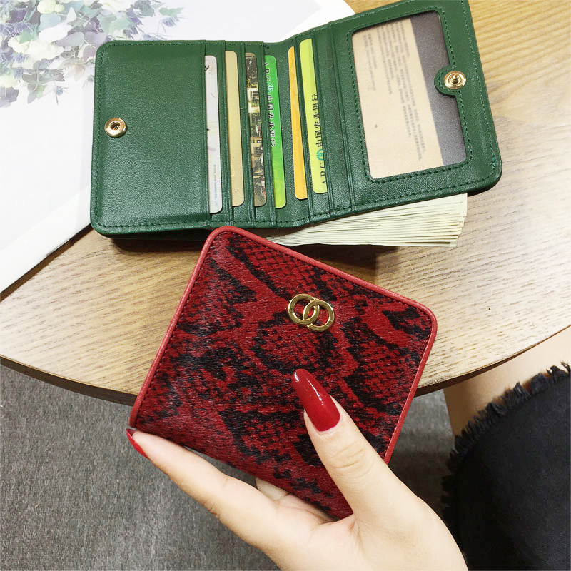Genuine Leather Mamhair Small Wallet Woman Short 2020 new Fashion multi-position Card Package ultra-thin Money clip minimalist Bull Leather Wallet