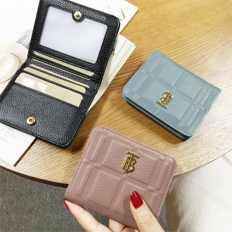 Genuine Leather Fold Wallet Woman Short small subsection leather zero wallet ultra-thin 2021 new stylish Mini coin bag minimalist