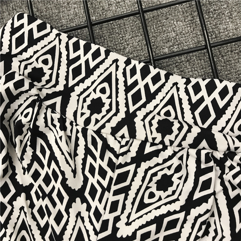 Han Fanxia 2018 mùa xuân mới thời trang in quần âu phụ nữ loose chùm chân chín điểm cây ra hoa quần harem mỏng quần harem hàn quốc phong cách 