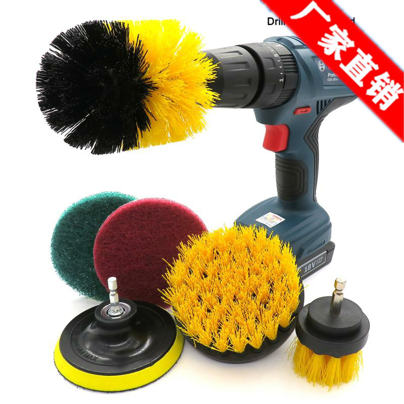 Bathroom Glass Door Cleaning Brush Polish Brush Car Wash Blue Electric Drills Wash Round Brush Drill Tools Brush Electric