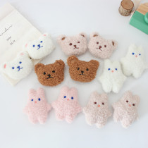 Decoration accessories on scarf plush cartoon cute bear winter hand-sewing woolen scarf pin