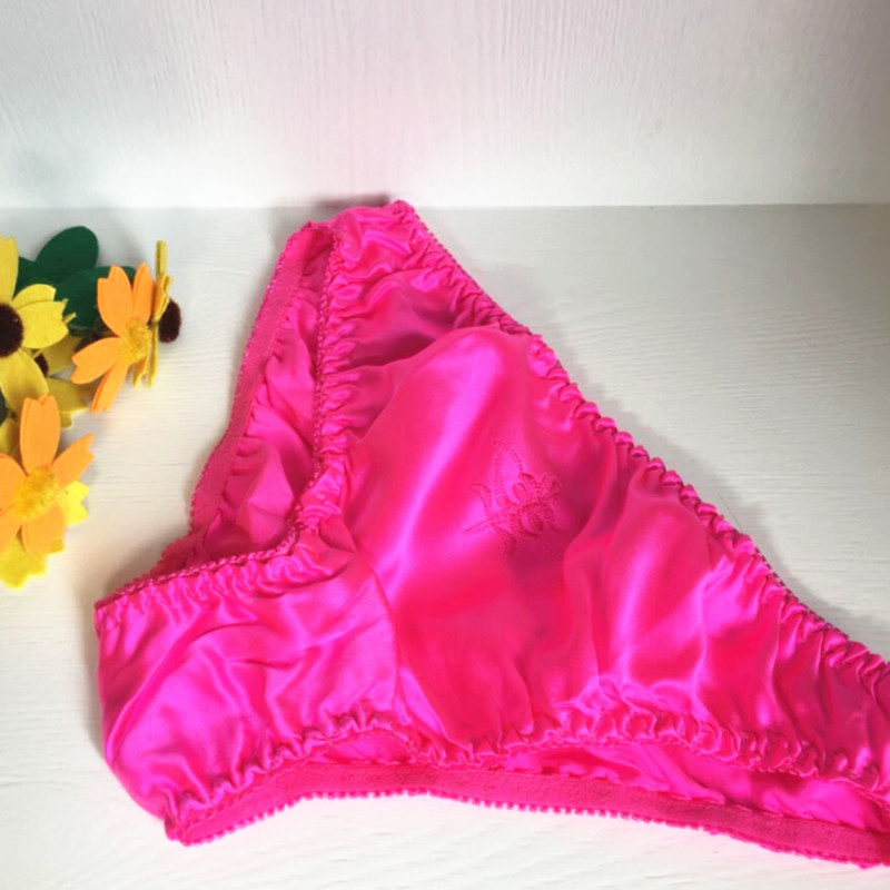 Cửa hàng thị trấn kho báu quần lót lụa nữ 100% lụa tam giác tóm tắt eo thấp đồ lót sexy chăm sóc sức khỏe quần lót cạp thấp