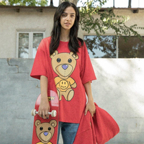 Drew smiley bear tide brand printed short-sleeved mens and womens loose couples high street style summer sports T-shirt bottoming shirt