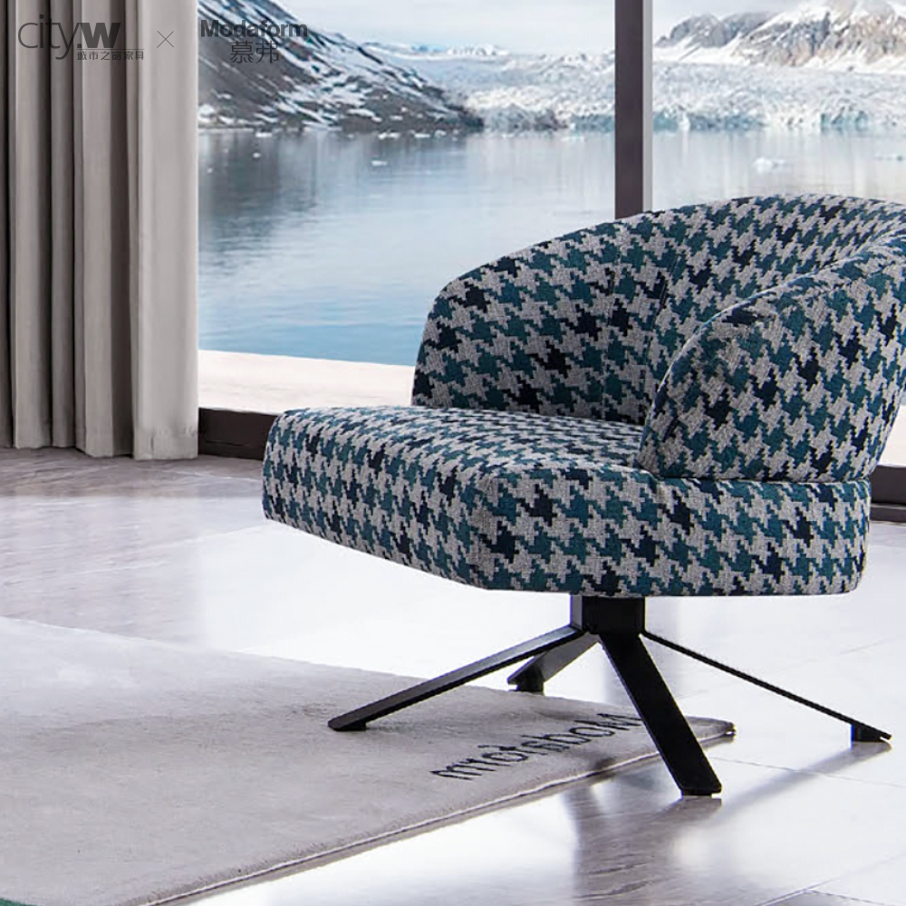 City Window Mufu recliner fabric comfortable modern minimalist light luxury living room backrest 26L185 leisure chair