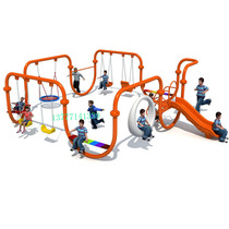 Kindergarten community park large swing slide combination childrens outdoor swing toy scenic outdoor hanging chair