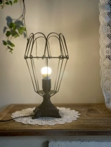 Solitary iron cast iron bottom retro table lamp flower lamp home ornaments foreign trade proofing