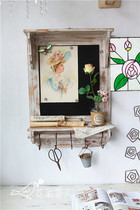 Lonely iron wood wall hanging blackboard message board adhesive hook to do old suction iron plate retro hanging wall Foreign trade proofing