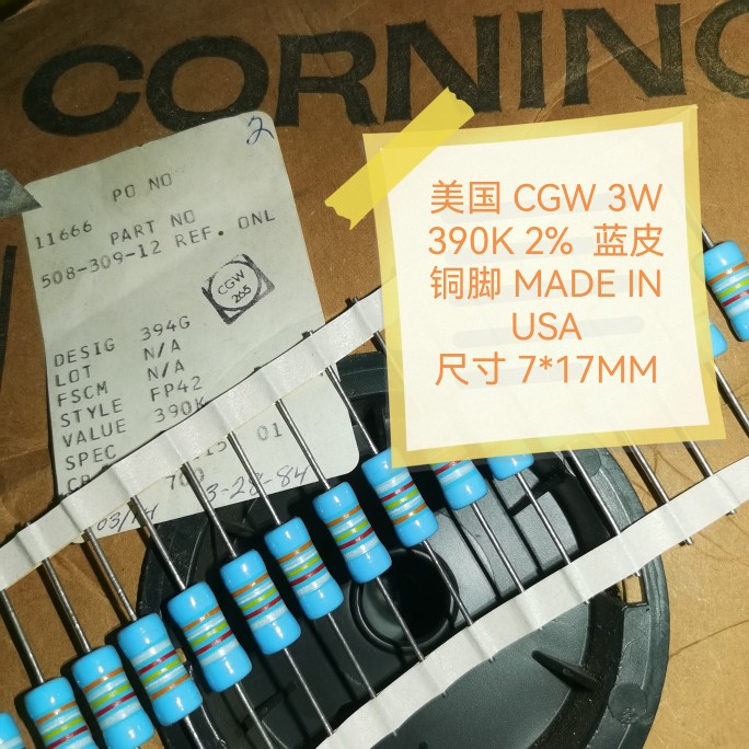 USA CGW 3W390K 2% No Magnetic Fever Resistance MADE IN USA-Taobao