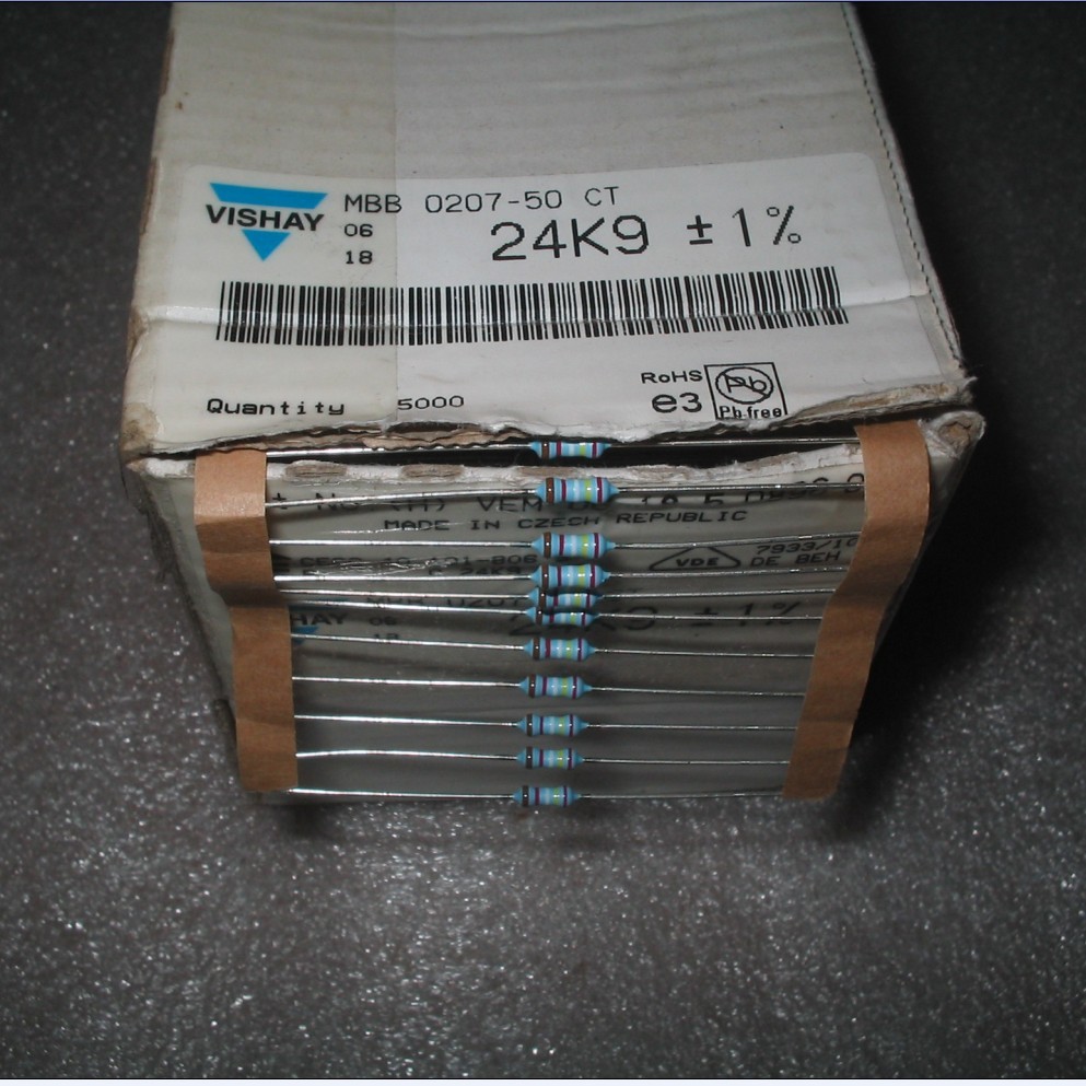 10 only 3 5 Yuan VISHAY 24 9K Generation 25K 0207 Fever resistance (0 25W 0 25W 5W Power-Taobao