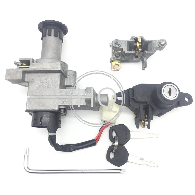 Scooter Accessories Apply Howto Bell Wood Risei HJ125T-3 Full Car Lock Electronic Door Lock Sleeve Lock Master Switch