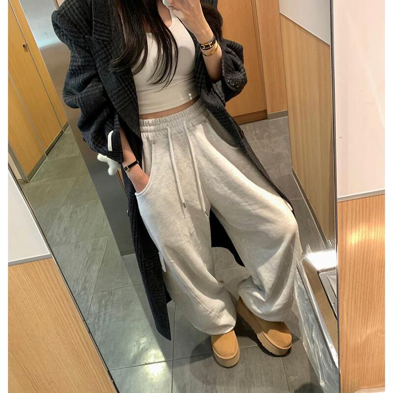 Korean Style! Dongdaemun Autumn and Winter New Fashion Women's Jogger Sweatpants Wide-Leg Pants Sweatpants for Women Korean Style! Dongdaemun Autumn and Winter New Fashion Women's Jogger Sweatpants Wide-Leg Pants Sweatpants for Women