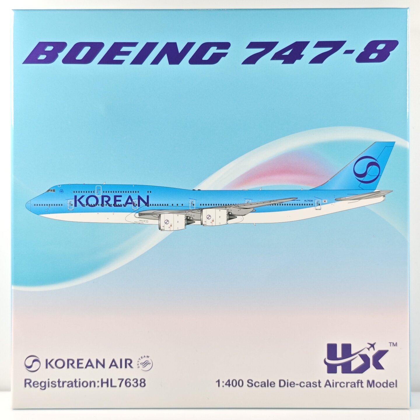 Hx models 1:400 korean air b747-8i hl7638 new livery alloy