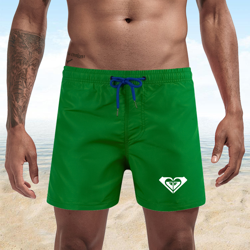 Men's Fitness Sports Three-Quarter Shorts Quiksilver Quick-Drying Beach Shorts Sanya Seaside Resort Hot Spring Swimming Trunks