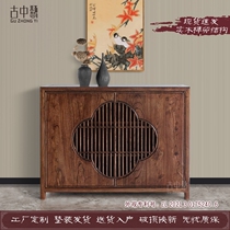 New Chinese Dining Side Cabinet Solid Wood Genguan Cabinet Containing Lockers Modern Minimalist Tea Water Cabinet Zen Plum counter Table