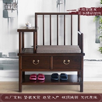 New Chinese home doorway Shoes Stool Bench storage stool Changing Shoes Cabinet Solid Wooden Door Hall Containing stool Customized