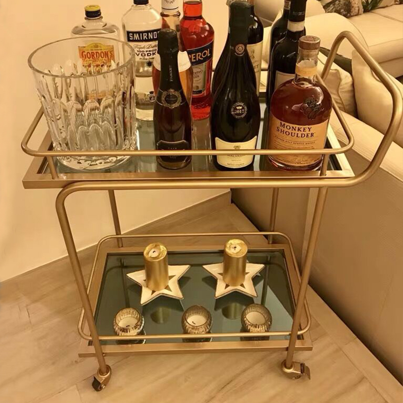 Restaurant dining car hotel commercial mobile meal side trolley cake rack trolley food delivery household tea cart