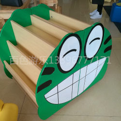 Bonny Bear Genuine Kindergarten kids Cartoon Solid Wood Book Rack Book and Newspaper Cabinet kids Storage Rack Book Storage Rack