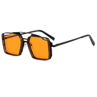 Retro Sunglasses for Men, Special for Driving, High-End Cyberpunk Yellow Sunglasses for Women, Anti-Ultraviolet Glare