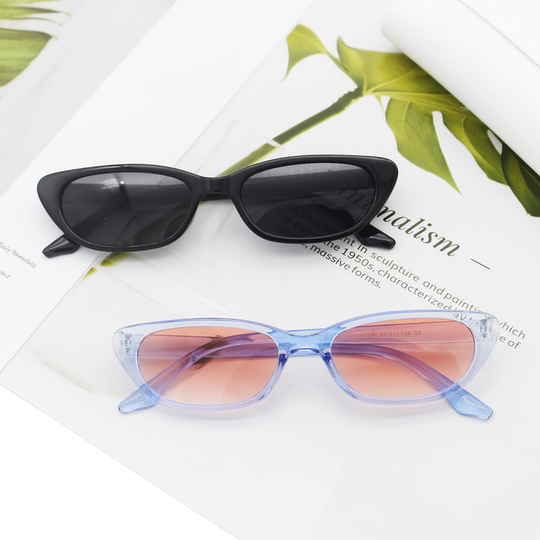 2024 New Black Sunglasses ins Trendy Korean Style Internet Celebrity Retro Small Frame Hip-Hop Sunglasses for Small Faces