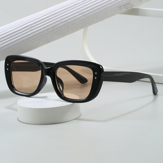 2026 European and American Retro Square Frame Large Face Sunglasses for Men and Women, High-End Anti-Uv Sunshade Sunglasses Trend