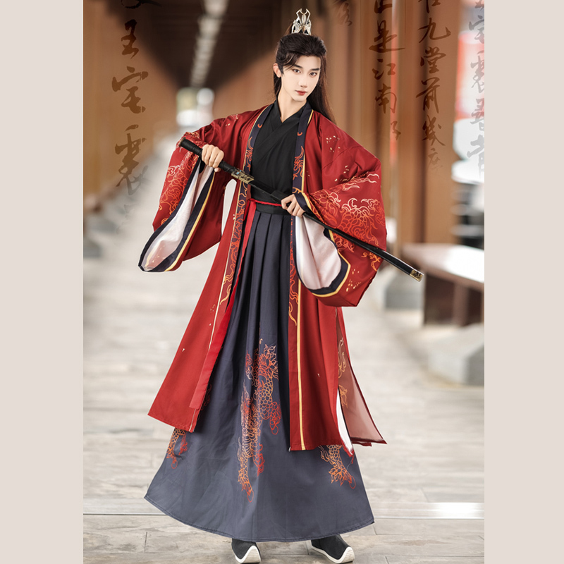Song Dynasty Hanfu Mo Li Wei Jin Chinese Style Student Performance Costume Swordsman Ancient Costume Unisex Couple Ancient Costume Spring and Autumn Song Dynasty Hanfu Mo Li Wei Jin Chinese Style Student Performance Costume Swordsman Ancient Costume Unisex Couple Ancient Costume Spring and Autumn