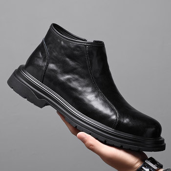 Chelsea boots men's high top snow boots
