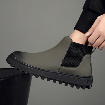 Chelsea boots new style genuine leather warm non-slip casual