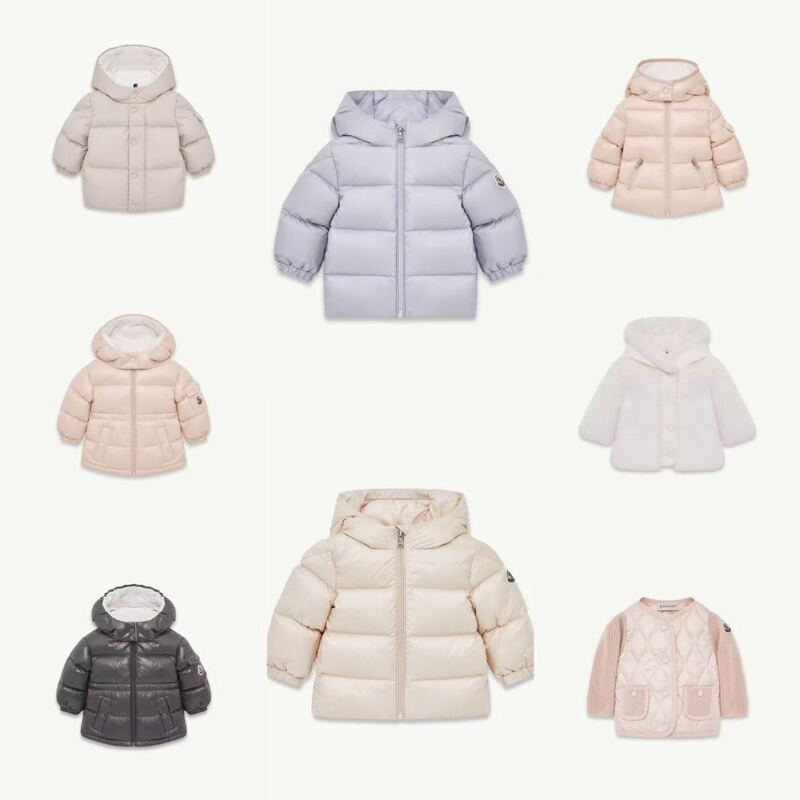 Some In-Stock Moncler Children's Clothing 26 Autumn/Winter down Jacket for Girls, Hooded down Zipper Warm Coat