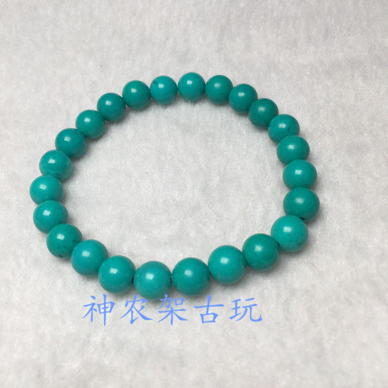 Hubei natural mineral Turquoise very fine bracelet necklace Buddha beads rough stone pendant Hand string Men's and women's jewelry