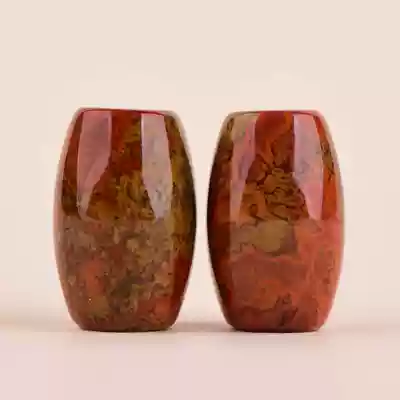 Xuanhua Warring States Red Agate Bucket Beads Acrossed Beads Top Beads Lingzhe Hand Lotong Road Pendant Necklace Accessories