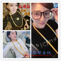 Fast Hand Red Man Single Boli with Honey Wax Sweater Chain Long section Lesbian Couple Bucket Beads Necklace Pendant Chain