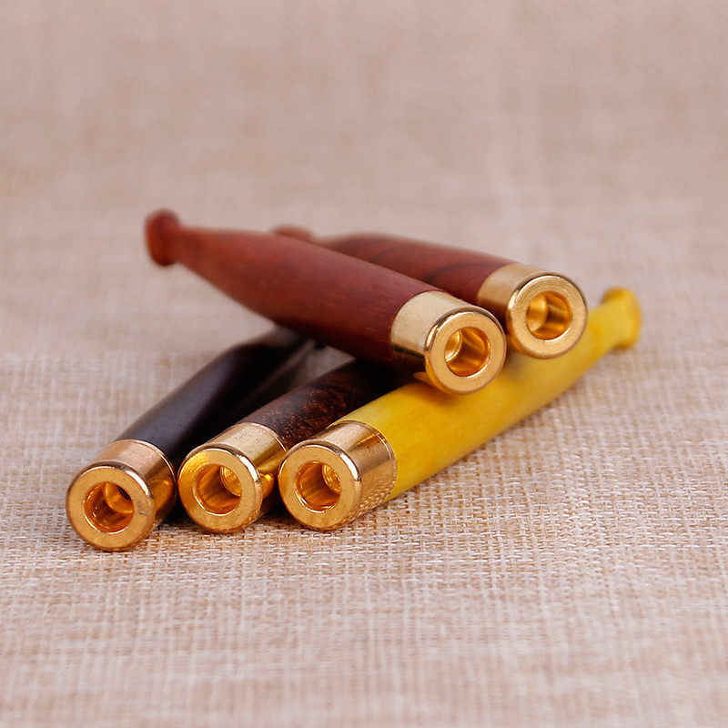 Umu Sandalwood Citi Nanwood Small Leaf Yellow Poplar Wood Head Fine Cigarette Holder Filter Tobacco washable male and female filter tip
