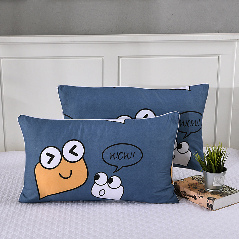 Gối đơn có lõi gối 48 * 74cm Gối bông đơn gối 40 * 60 hoạt hình tích cực và tiêu cực - Gối trường hợp gối ôm cao su non