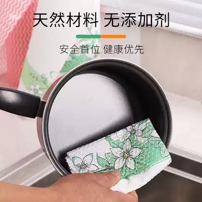 Washable household lazy cleaning kitchen rag wet and dry dishwashing cloth thick non-woven disposable table cloth
