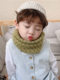 Baby and children's scarf autumn and winter Korean version thickened warm wool knitted neck cover for boys and girls infant scarf
