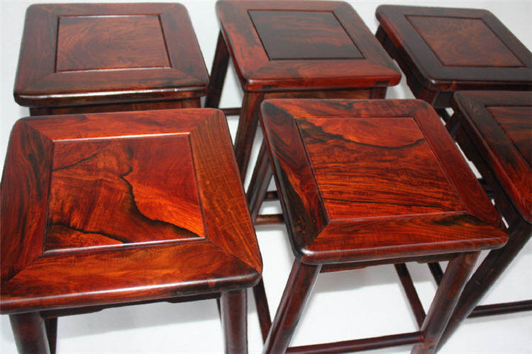 New product tenon and tenon structure Laos big red sour branch Burmese pear square stool child solid wood shoe changing seat dining chair