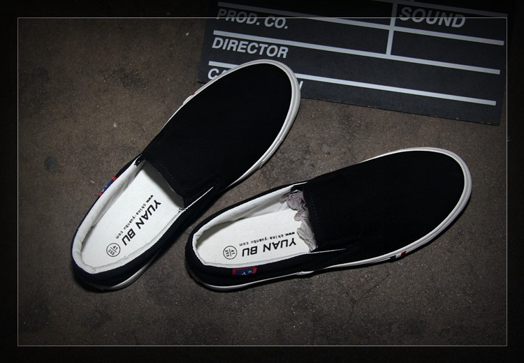 Giày vải đế bệt cho nam cực rộng cỡ lớn - Plimsolls giày xtep nam